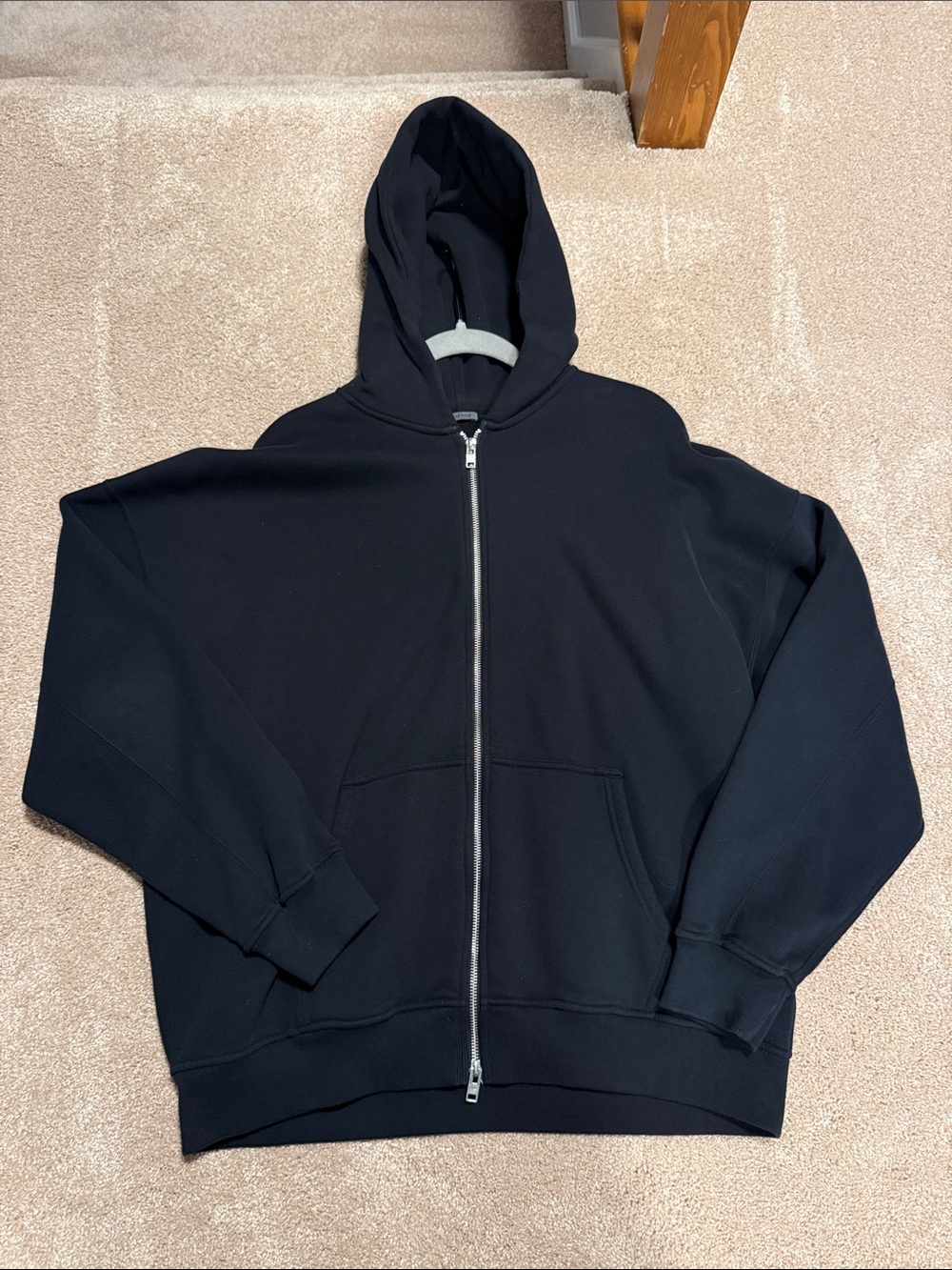 Abercrombie & Fitch Black Full-Zip Hooded Jacket